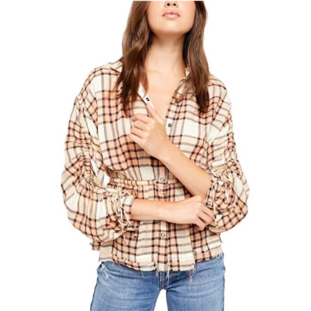 We the Free Pacific Dawn Plaid Shirt XS NWT - Picture 12 of 12